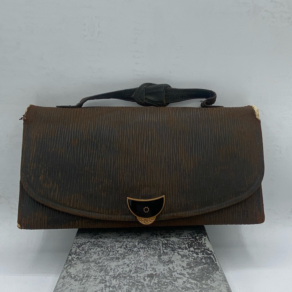 Antique Genuine Seal Purse Has Multiple Pockets Inside And Out Needs Repair